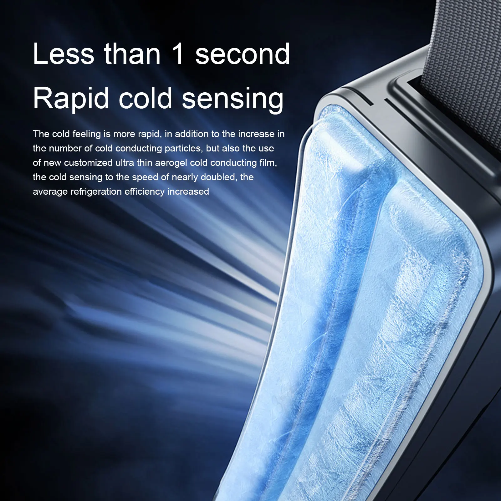 Reiseventilator, tragbarer Taillenventilator, multifunktional, 3 Geschwindigkeiten einstellbar, Eiskompresse, effizienter Weitwinkel-Gürtelventilator für Outdoor-Sportarten