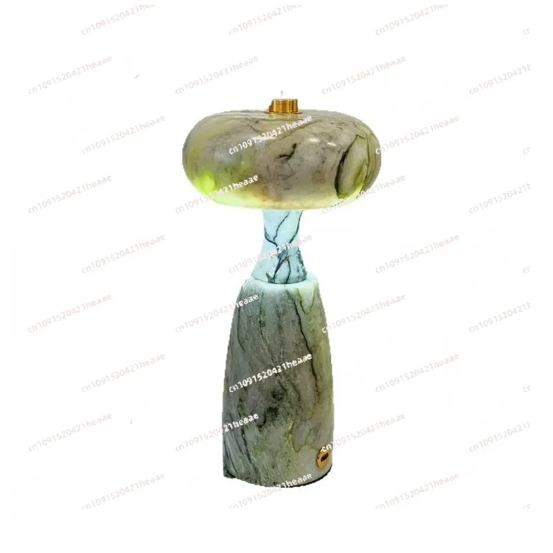 Suitable for  living room desktop hotel model room bedside atmosphere， rechargeable marble desk lamp,