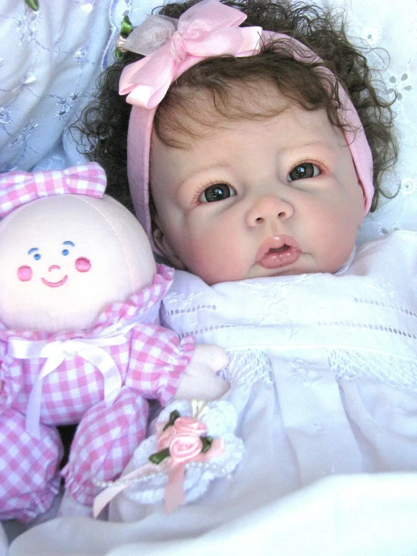 NPK 20'' 3D Painting with Visible Veins Already Painted Finished lucas Reborn Baby Girl Doll Lifelike Sleeping Baby