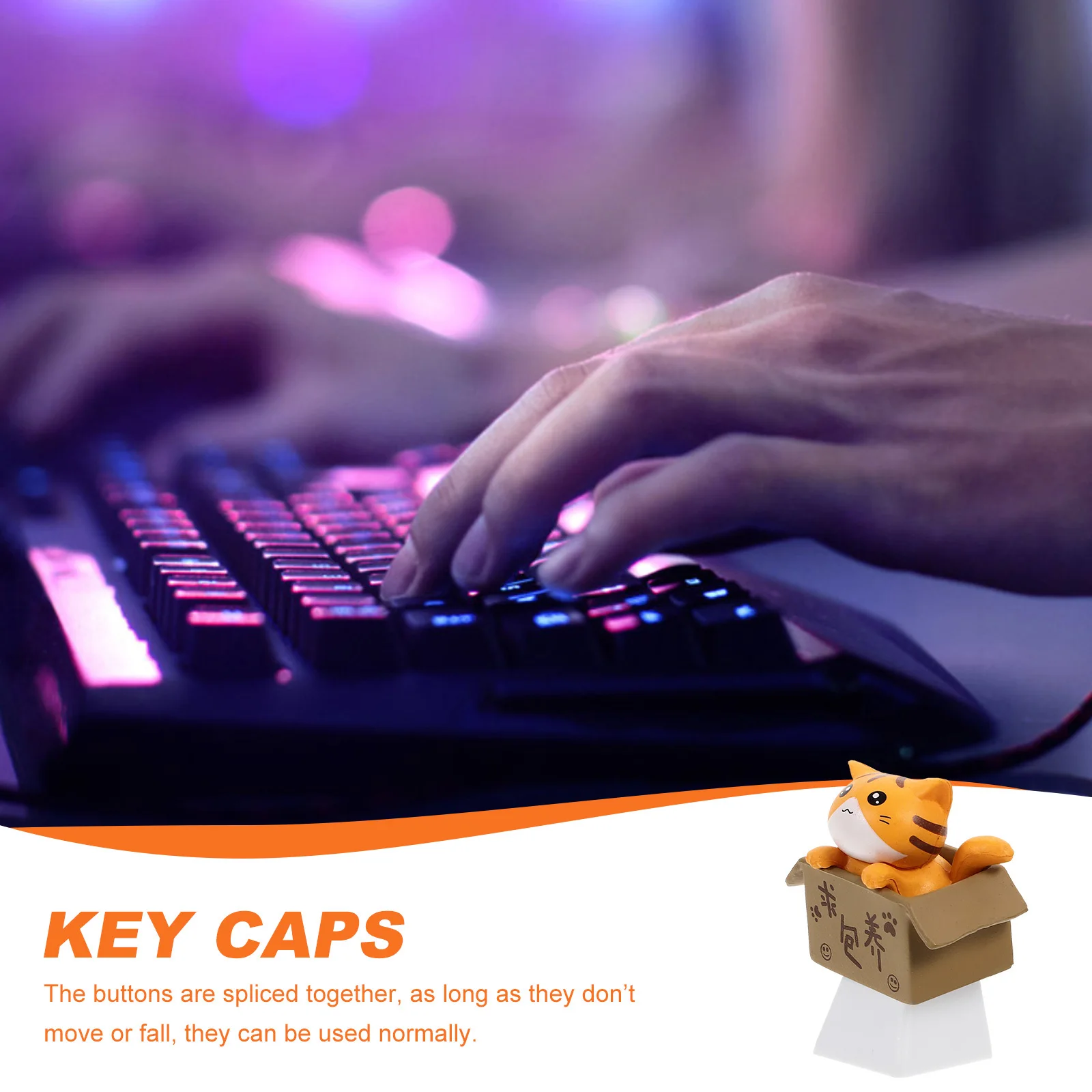 

R4 Profile Cat Mechanical Keyboard Keycap DIY Personalized Decorative Key Caps Replacement for Pc Keyboard Party Birthday Gift