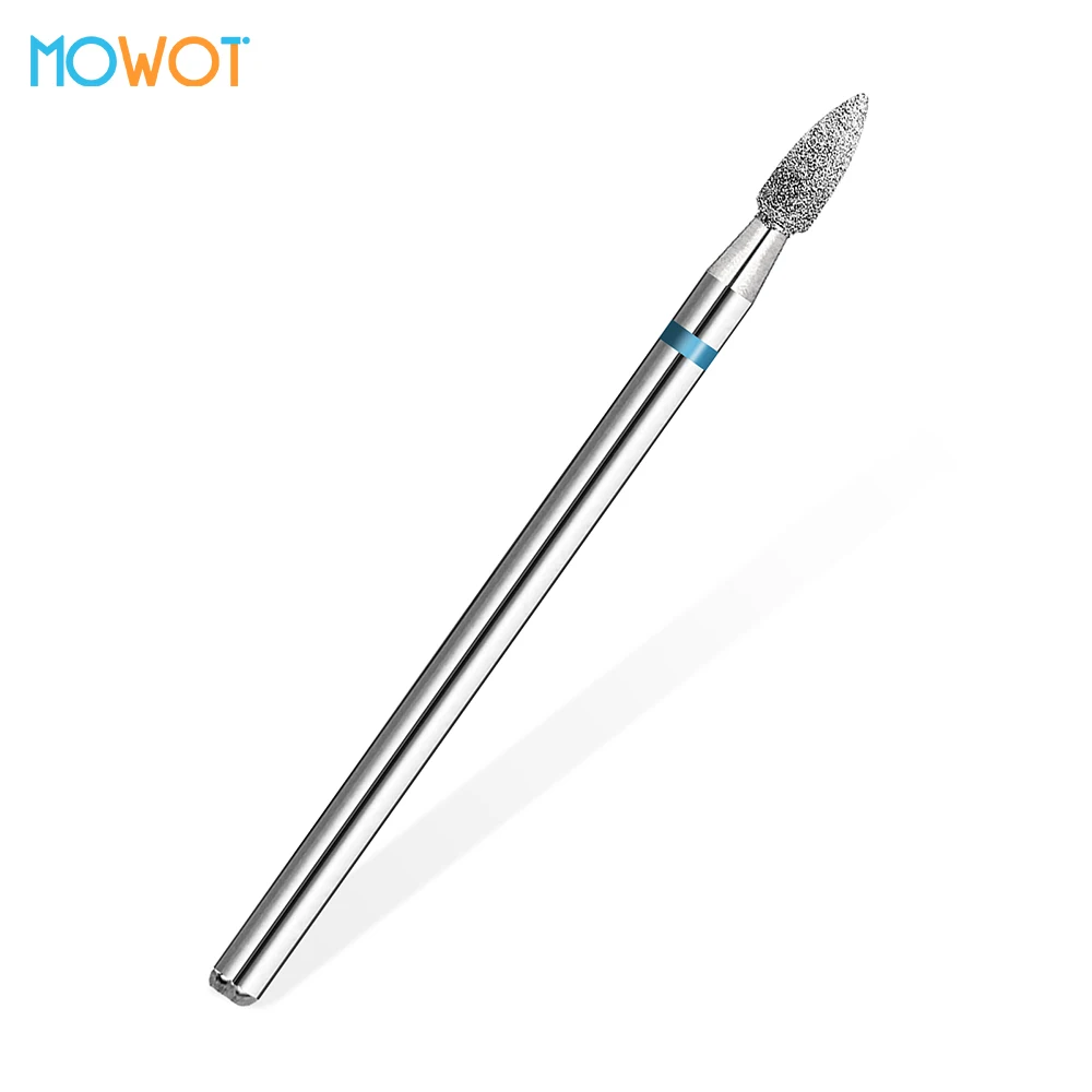 MOWOT 2 stks/partij Vlam Diamant Nail Boren Elektrische Cuticula Schoon Burr Nagelvijl Roterende Manicure Pedicure Frees Gereedschap