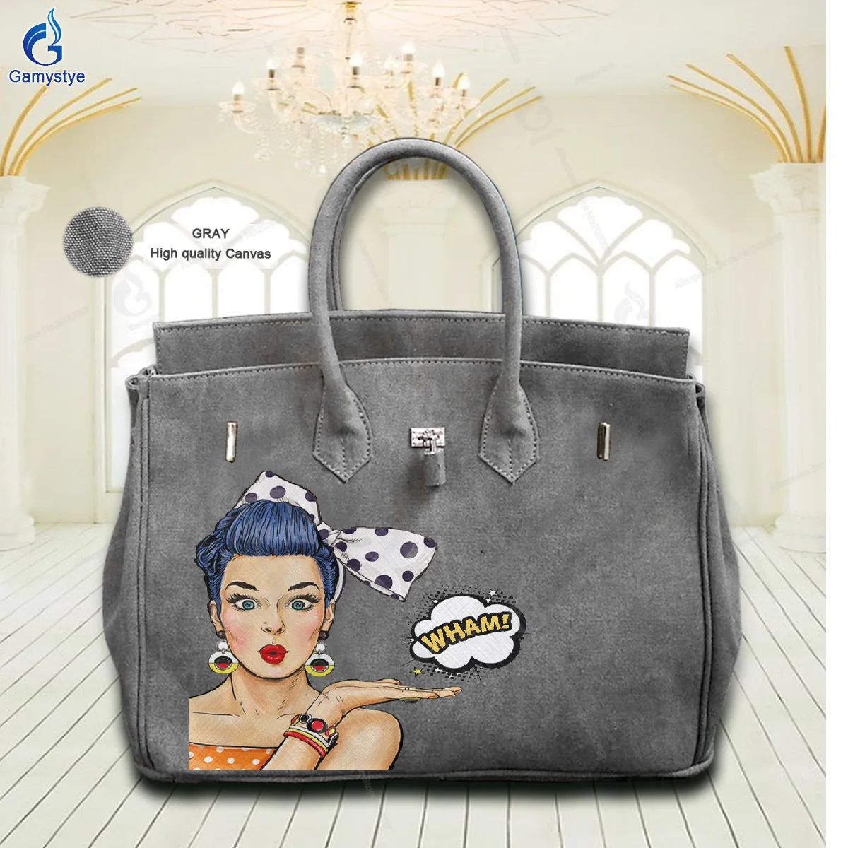 

Printed Customize Art A beautiful girl with a bun shaped head Bags Ladies Tote Handbags Messenger Shoulder Bag For women Vintage