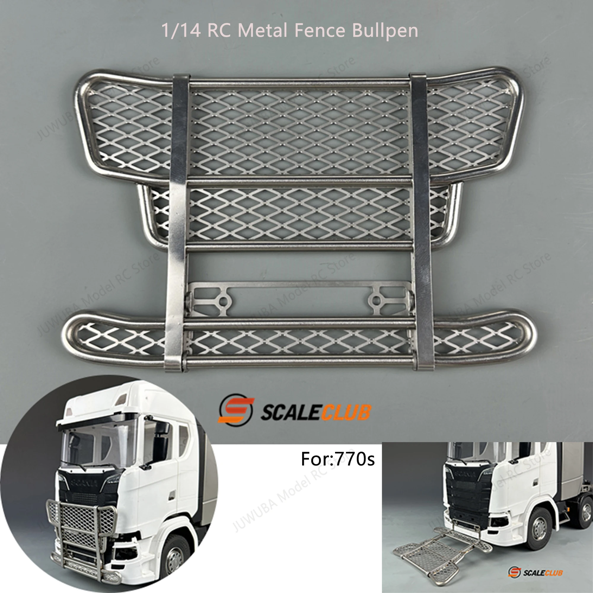 

RC Truck Metal Simulation Front Bumper Protection for 1/14 Tamiya SCANIA 770S 6X4 56368 56371 Rc Car Upgrade Accessories