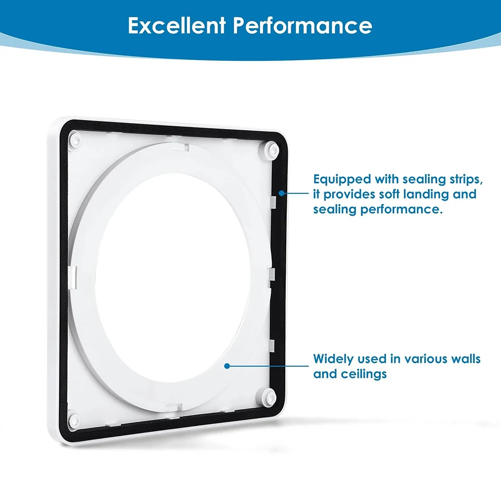طقم موصل فتحة تهوية المجفف مع لوحة حائط واتصال سريع لخرطوم 4 بوصة، 7 × 7 بوصة لغرفة الغسيل أو عادم الحمام