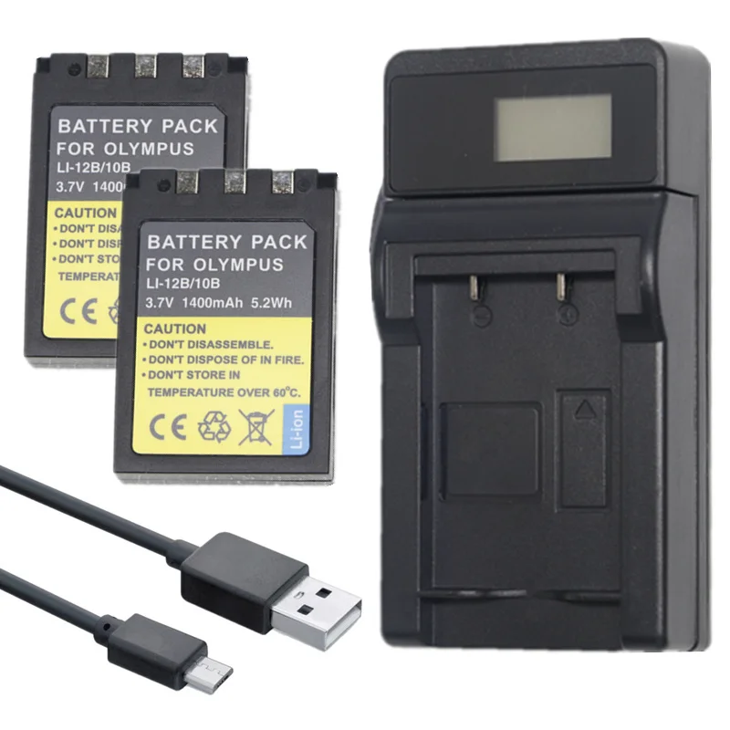 Battery or Charger For Olympus Li-10B Li-12B Stylus 300 400 410 500 600 800 810 1000 Digital MJU 10 15 20 25 30 IR-500 FE-200