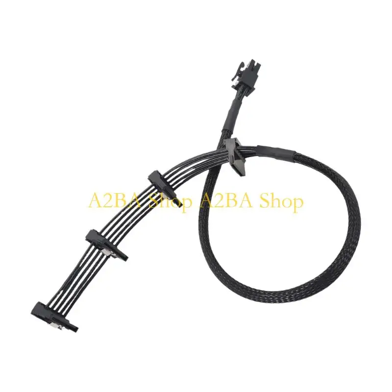 

A2BA 6Pin PCIE To 4SATA Power Adapter Cable With 90 Degree Angled Connectors