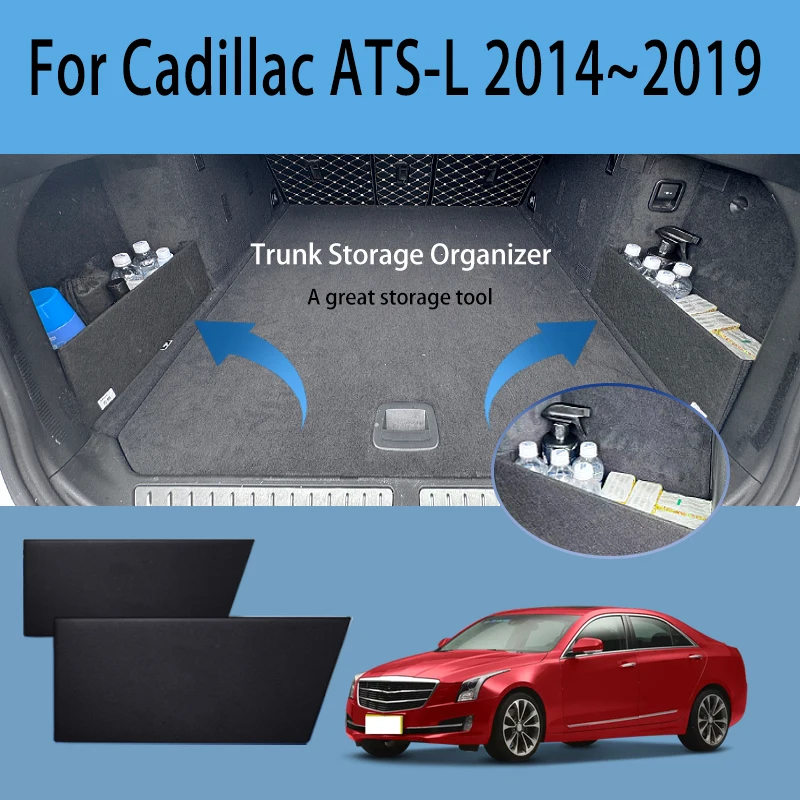 For Cadillac ATS-L 2014~2019 2018 17 Multifunction Trunk Storage Partition Storage Auto Interior Parts Organizer Car Accessories