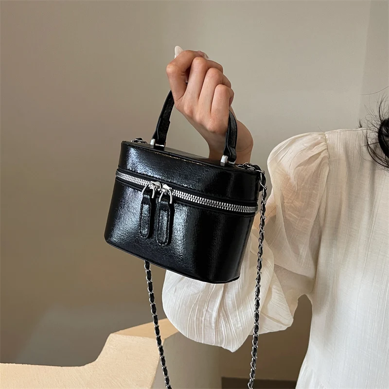 Solid color PU Leather Women Bags For Women Mini Box Shape Shoulder Bag Fashion Trend Women's Designer Handbag and Purses