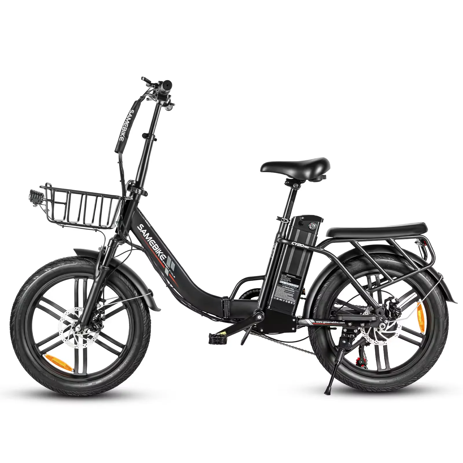 SAMEBIKE 500W Electric Bike for Adults 48V13Ah Removable Battery Foldable 20 Inch Fat Tire Urban Commuting CY20 POR E-Bike image 6
