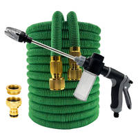 25FT-100FT Expandable Garden Hose Flexible Car Wash Hose Water Gun Garden Sprayer Gardening Watering Hose Irrigation Tools 