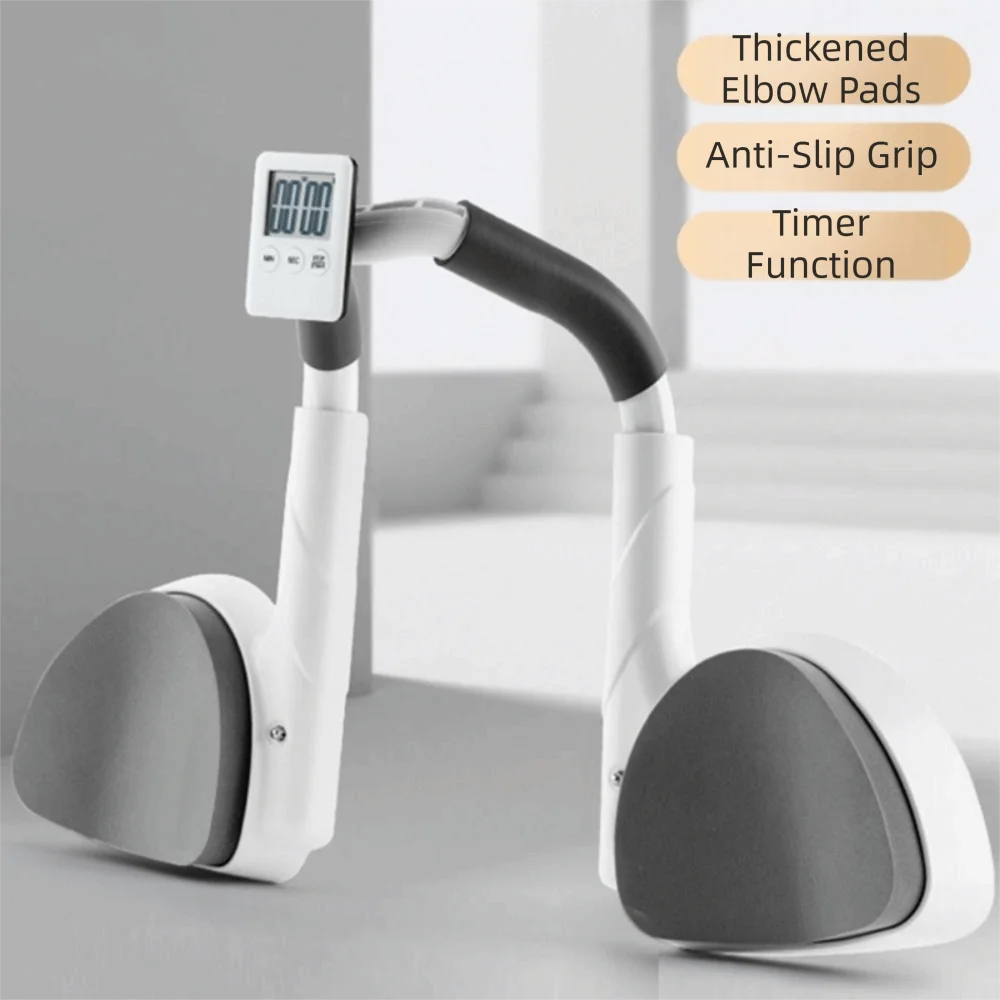 Non-Slip Handles Push Up Board Protective Elbow Pads Adjustable Flat Support Trainer Automatic Timing Ergonomic
