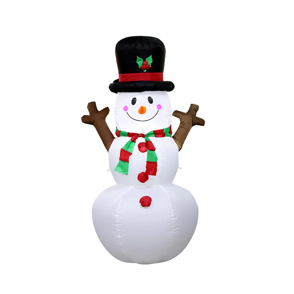 

Inflatable Snowman Toy with LED Light Cartoon Giant Snowman for Xmas Garden Party Decor