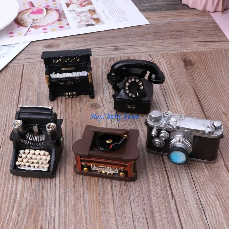 Q1FE Retro Resin Mini Miniature Miniature Decoration Toddlers Photo Studio Accessories