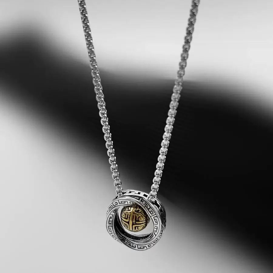 Minimalist Mobius Ring Necklace, Polished Titanium Steel Pendant, Meaningful Eternal Love Gift, Anniversary Valentine's