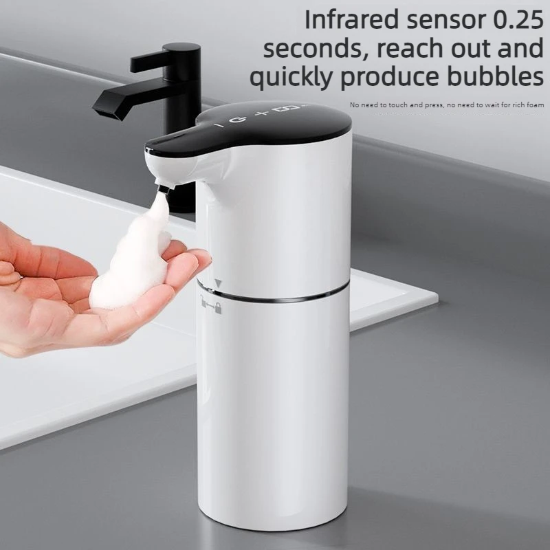 Automatic Sensing Soap Dispenser – 350ml Touch-Free Foaming Pump, Dual-Use Desktop or Wall-Mount for Kitchen & Bathroom