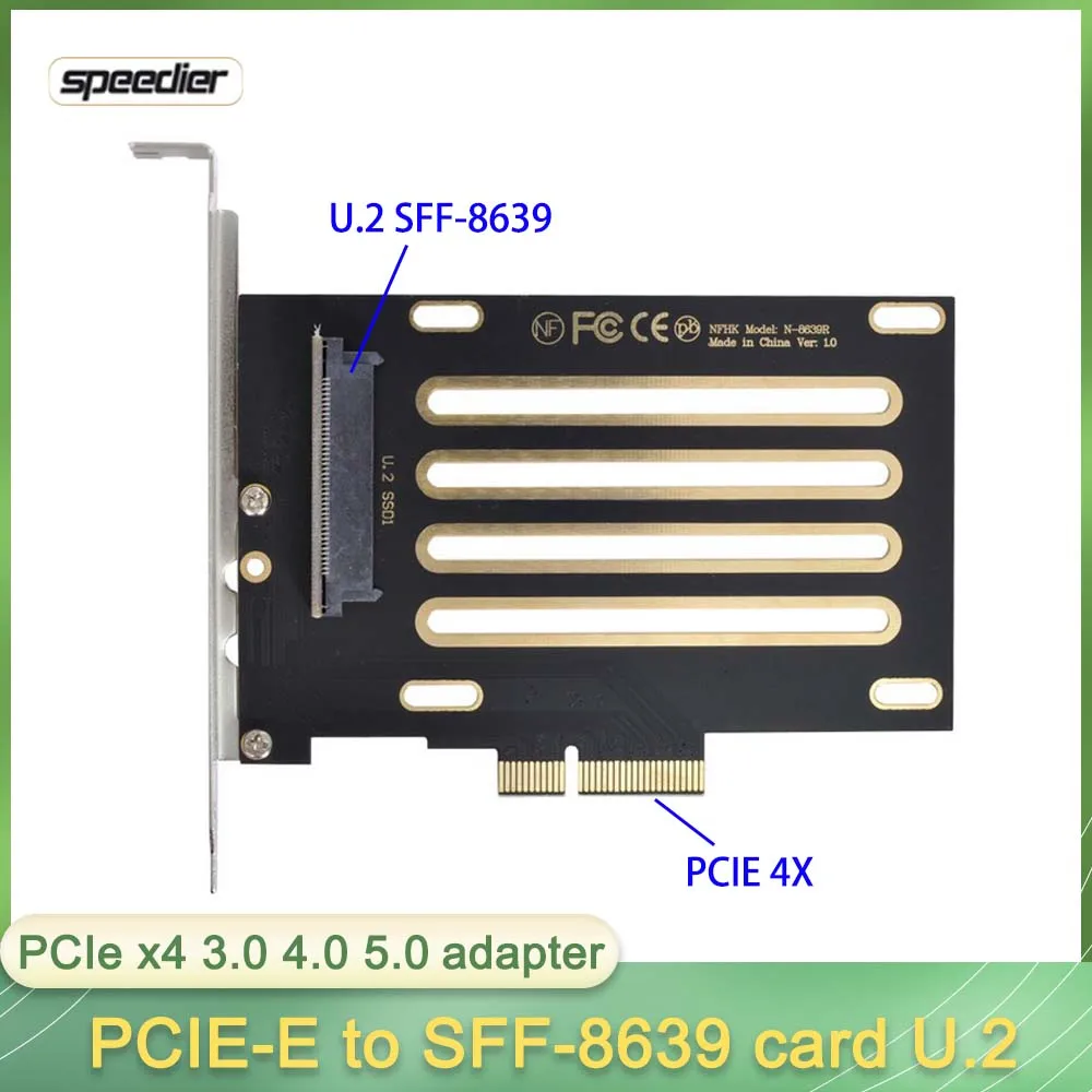 U.2 To PCI-E 3.0 4.0 5.0 Adapter Card, U.2/U.3 Adapter Card, SFF-8639 To SSD Expansion Card, PCIE X4