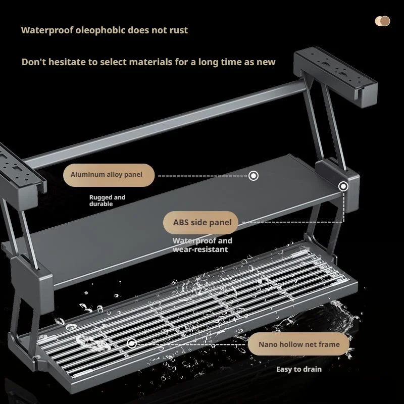 

Retractable Cabinet Spice Rack Pull Down Kitchen Organizer Shelf Under Cabinet Food Preparation Hanging Food Storage Shelves