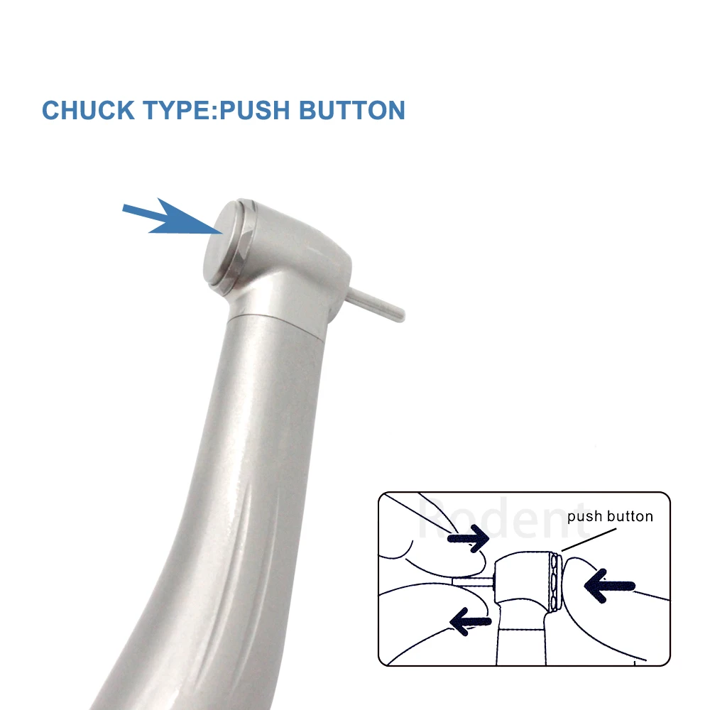 1:5 Push Button Low Speed Fiber Optic Contra Angle Handpiece Dental Equipment With Red Ring X95L