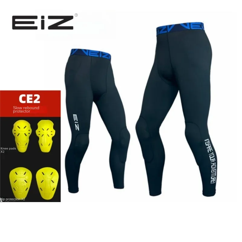 

EIZ Motorcycle Pants Men Compression Sunblock Pants Motorcycle Rider Summer Fall Proof Breathable Quick Drying Sport Base Pants