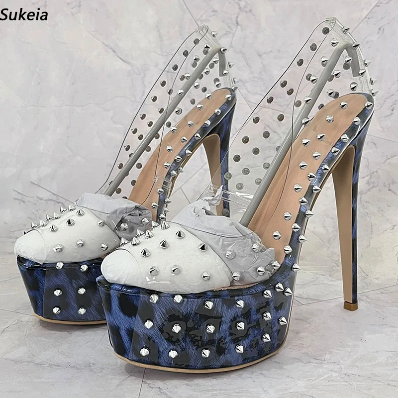 

Sukeia Real Photos Женские летние туфли-лодочки на платформе Сексуальные слипоны с открытым носком Небесно-голубые вечерние туфли Женские американские большие размеры 5-20