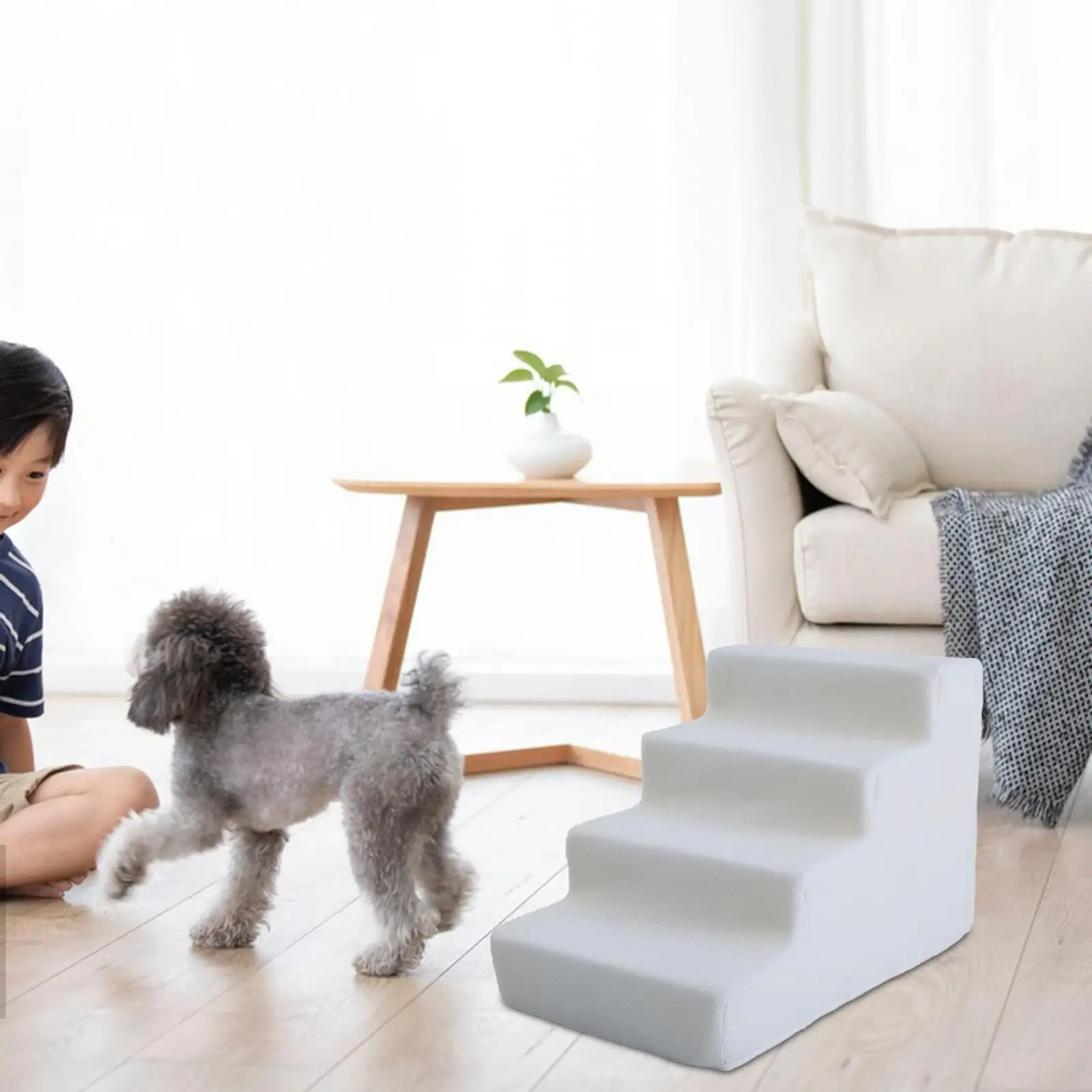 High Density Pet Steps Ladder Cat Ramp Balanced Pet Steps Dog Steps for Sofa Small Dogs and Cats Couch High Beds Puppy Supplies