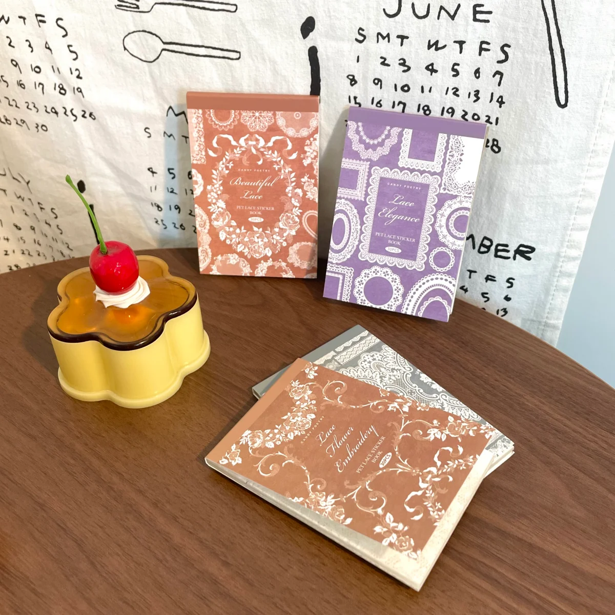 PET Lace Sticker Book, Vintage Retro Style Removable Stickers, Scrapbooking Journal Decor Supplies, DIY Album Craft Stationery