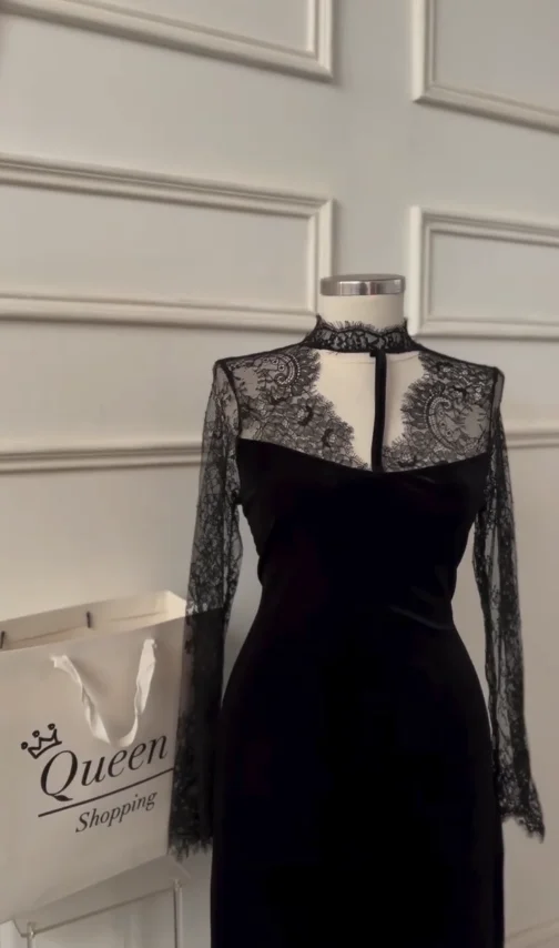 

Вечерние роскошные женские вечерние платья Дубай Кружева для особых случаев Пром платья с открытой спиной Черный по индивидуальному заказу فساتين سهرة ina