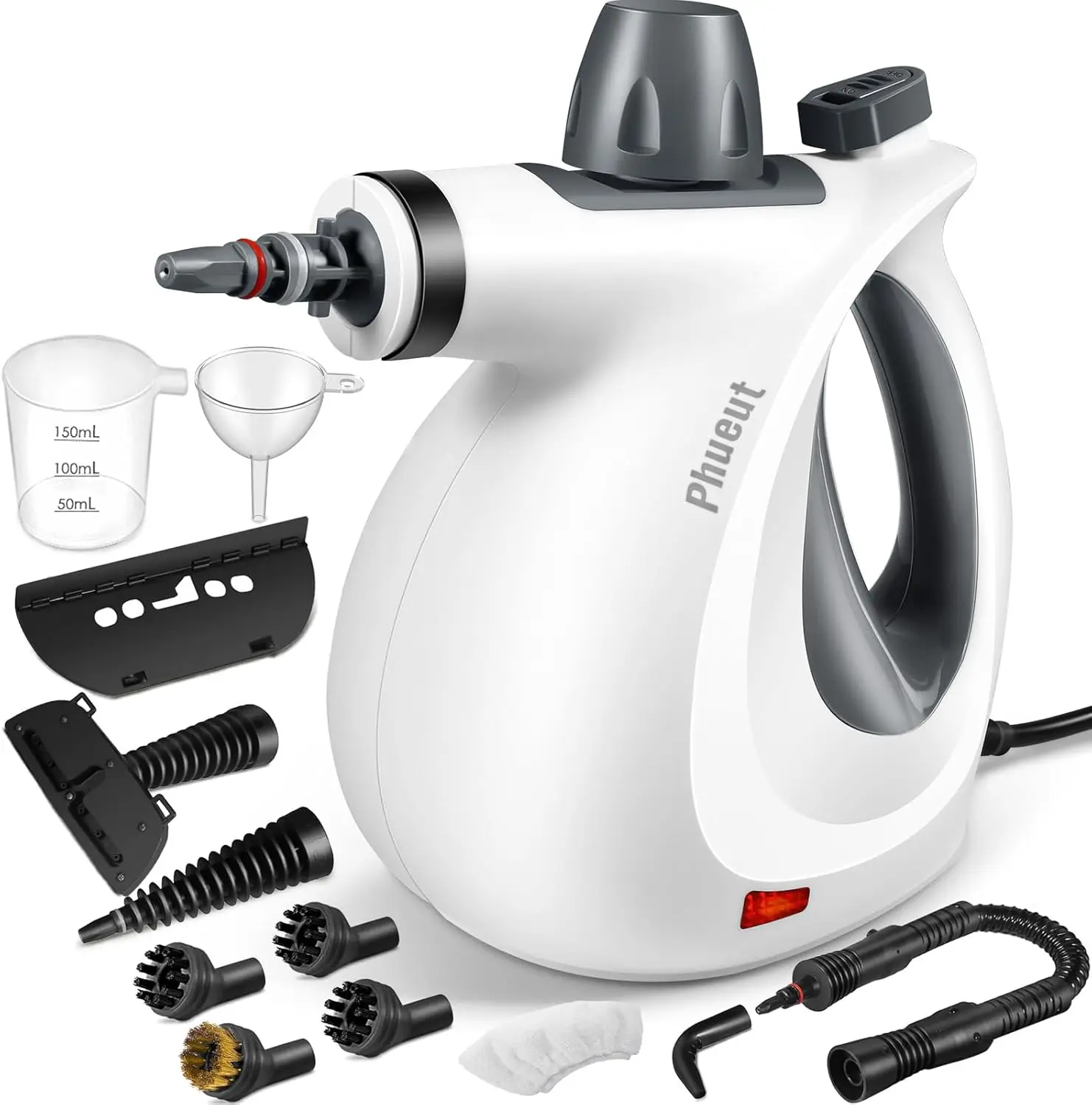 Pressurized Handheld Multi-Surface Natural Steam Cleaner with 12 pcs Accessories, Multi-Purpose Steamer for Home Use