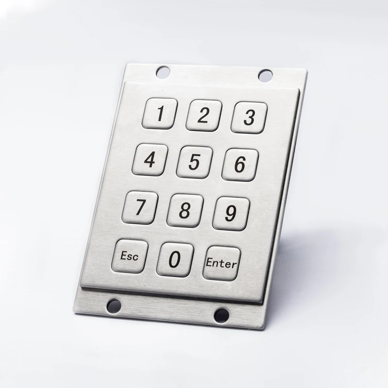 for DAVO LIN D-8208 3X4 Key Industrial Stainless Steel Keyboard, 12 Keys, USB/PS2/RS232, Access Control Security System