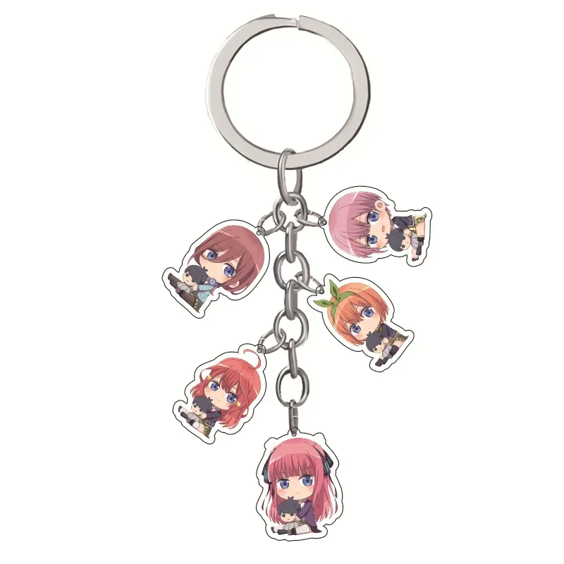 Hot Anime Animation Derivatives Acrylic Keychain Nakano Ichika Nino Miku Yotsuba Itsuki Creative Back To School Anime Present