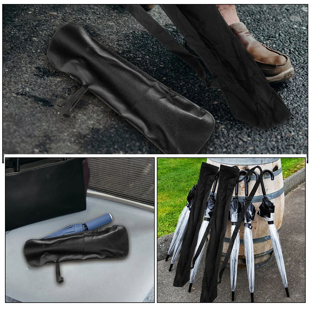 

1Set PU Car Umbrella Bag Foldable Hanging Storage Pouch Back Seat Organizer Wet Umbrella Holder Portable Car Storage