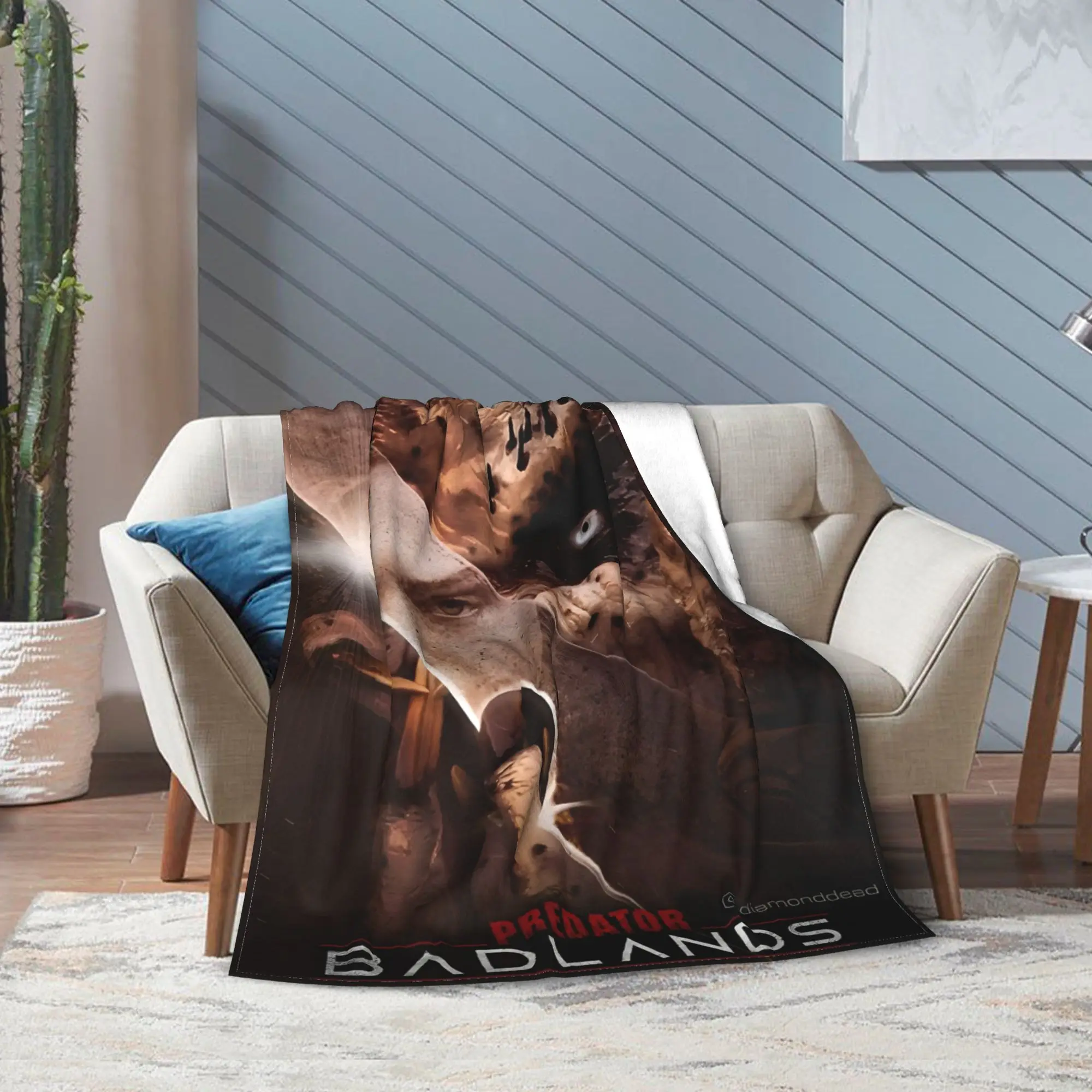 المفترس: بطانية رمي الأراضي الغريبة للأريكة بطانية قطيفة ناعمة غامضة مقاس 50 × 60 بوصة مفارش سرير متعددة الأحجام لجميع المواسم