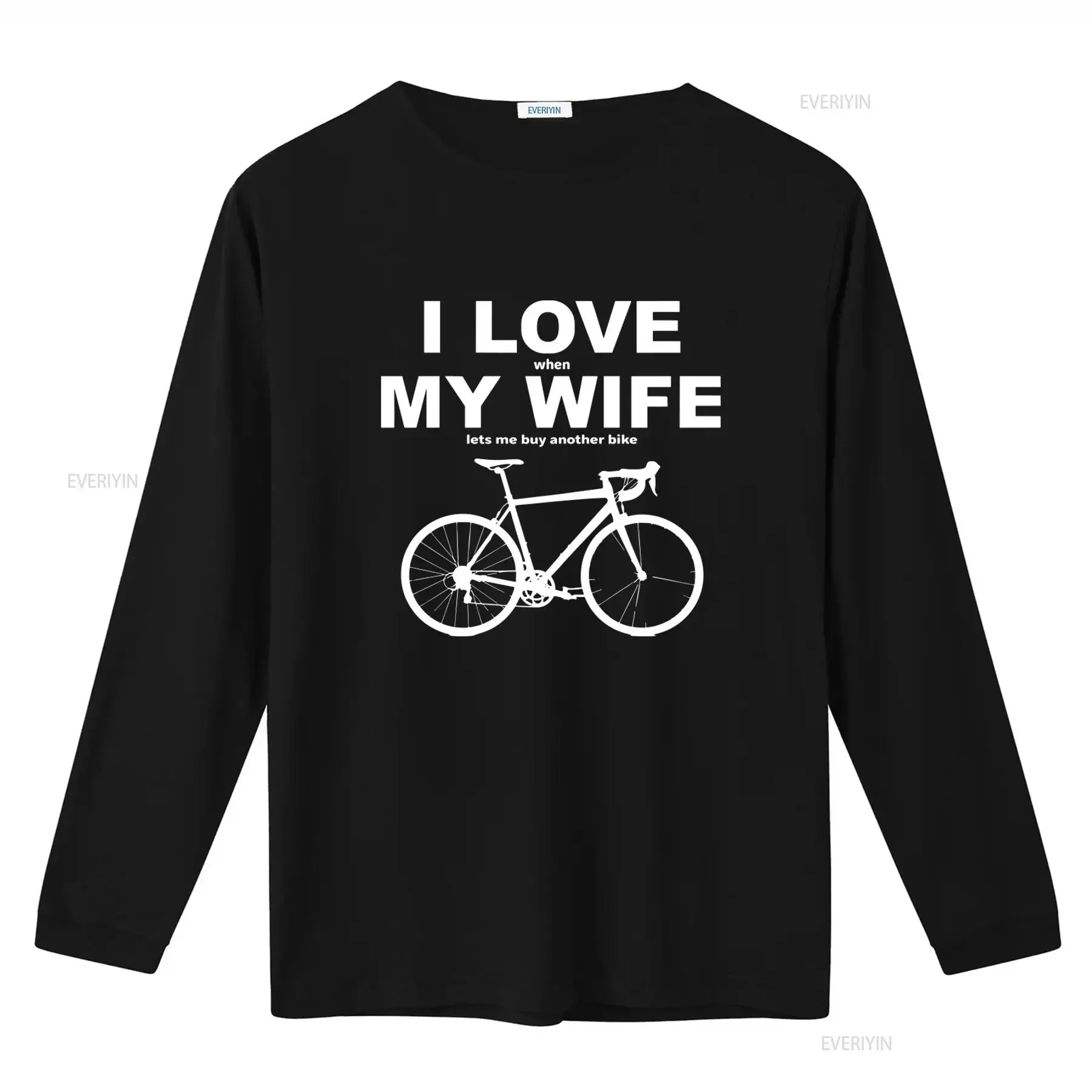 Funny Cycling Lover T Shirt I Love When My Wife Lets Me Buy Another Bike for Men vintage Washed designer clothes Unisex fashion