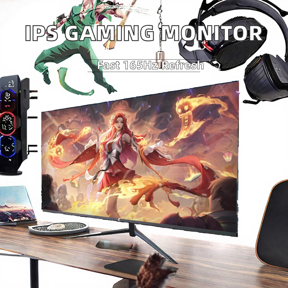 21.5-23.8 Inch IPS Flat LED Monitor 1080P 100Hz 1ms Frameless Gaming Computer Monitor 99% SRGB 16:9 Aspect Ratio