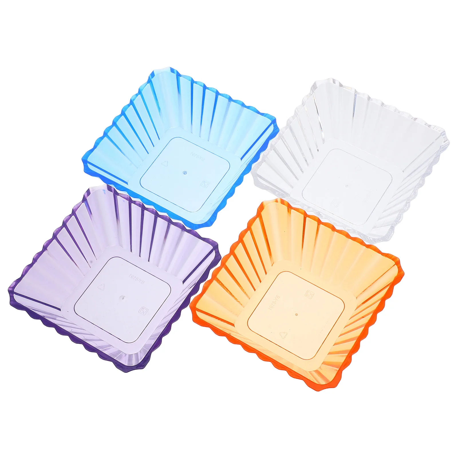 

4Pcs Creative Fruit Plate Set Ktv Bar Parties Material Snacks Fruits Desserts Stylish Presentation Lightweight