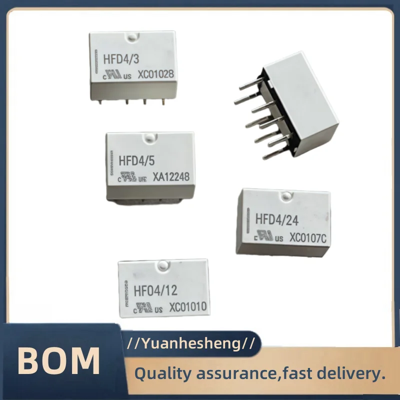 5-10PCS Signal Relay HFD4 2A 8Pin SMD/DIP Relay 3V 4.5V 5V 12V 24V DC HFD4-V/5V HFD4/12V -S HFD4/3V -S HFD4/3 4.5 5 12 24-S