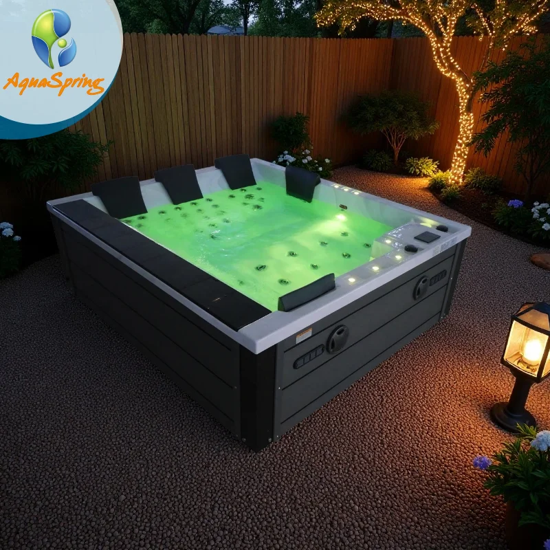 Aquaspring Design Jacuzzi and Outdoor Freestanding Jacuzzi Hot Tub Spa Jacuzzi