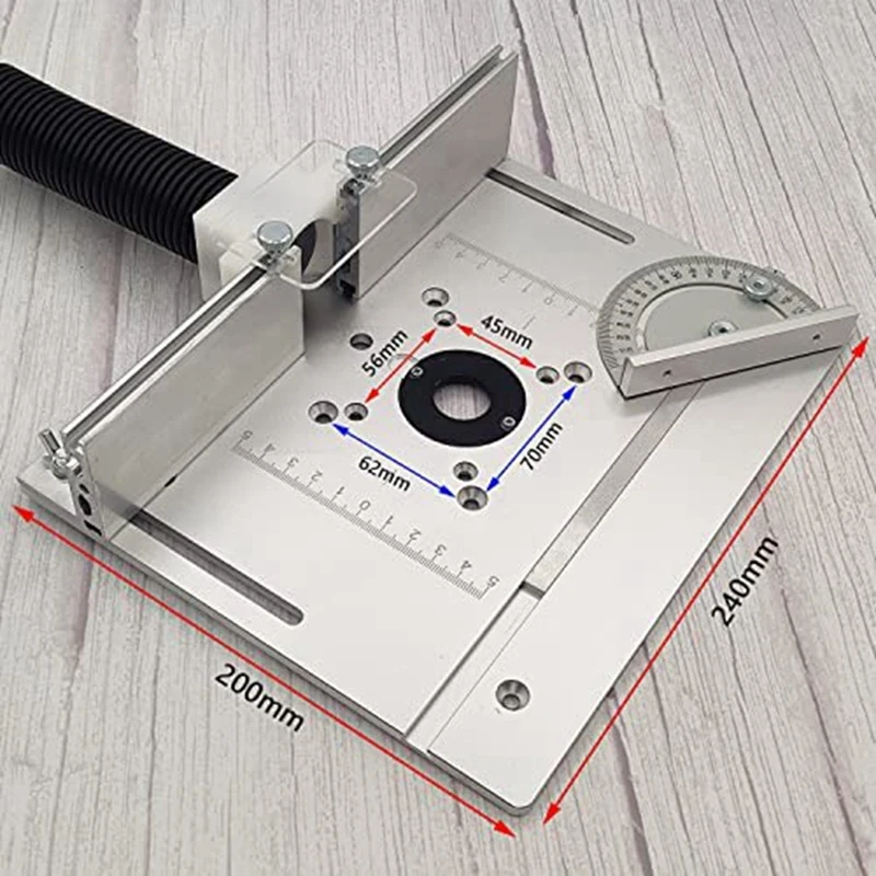 Router meja, pelat sisipan aluminium Aloi meja Router pagar kayu Router piring untuk pertukangan