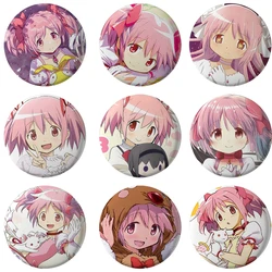 New Puella Magi Madoka Magica Pins Cute Anime Figure Homura Miki Sayaka Brooch Cosplay Badge Backpack Shoes Jewelry Accessories