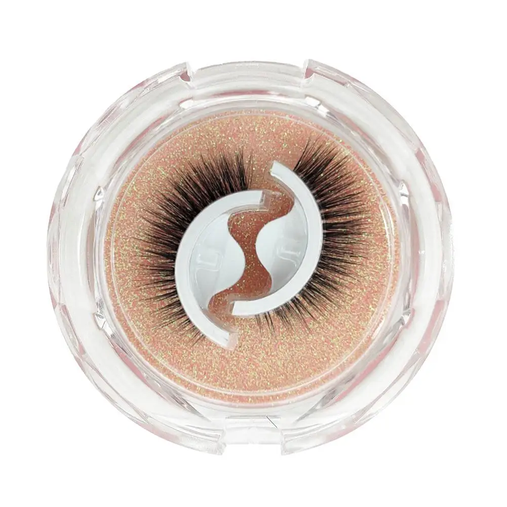 1 Paar wieder verwendbare selbst klebende Wimpern natürliche mehrere selbst klebende Wimpern Zubehör reversible kleber freie Kosmetik l1k0