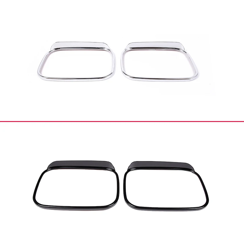 For Hummer H2 2003-09 Car Door Rearview Mirror Frame Cover ABS 2Pcs Decorator Rain Eyebrow Trim accessories exterior automobile