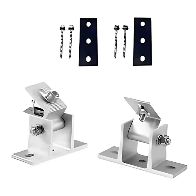Zestaw wsporników paneli słonecznych 13 × 11 × 7 Cm ze stali nierdzewnej aluminiowe regulowany uchwyt nóżki śruby z łbem sześciokątnym zestaw