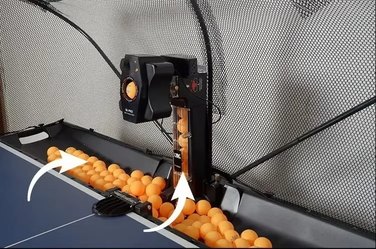 S6 Pro Macchina da servizio automatica per ping pong a doppia testa Robot da ping pong Allenatore di ping pong domestico