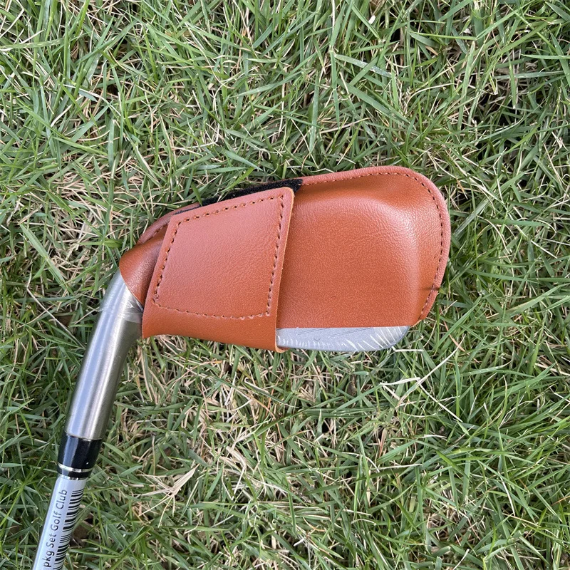 1PC ゴルフクラブ Pu レザーカバーゴルフクラブ帽子ヘッド保護カバープッシュロッドヘッド保護 Pu レザーカバー