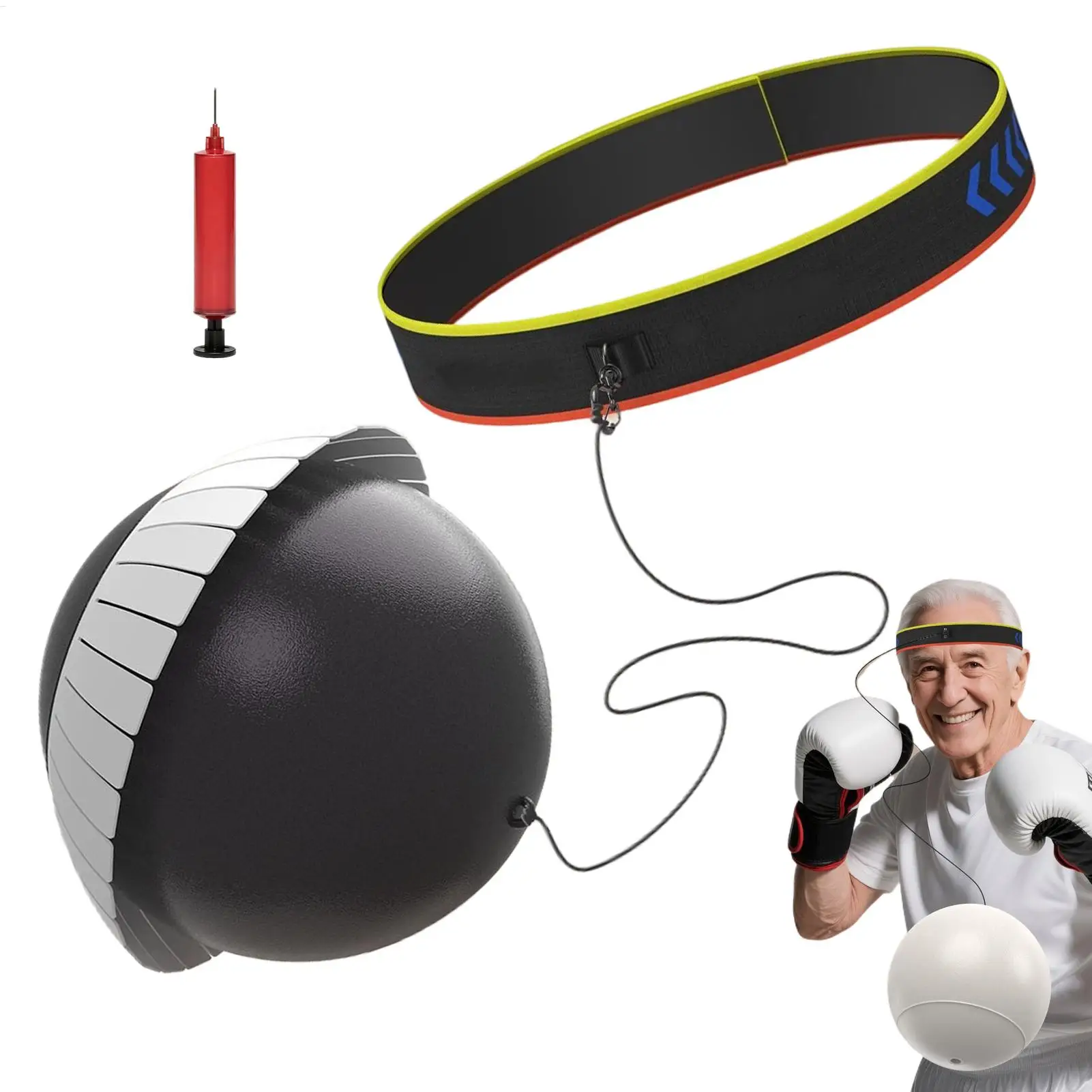 

Boxing Reflex Ball Adjustable Punching Equipment Reflex Ball Headband for Boys Teen Training Kids Sports Home Workout Gym