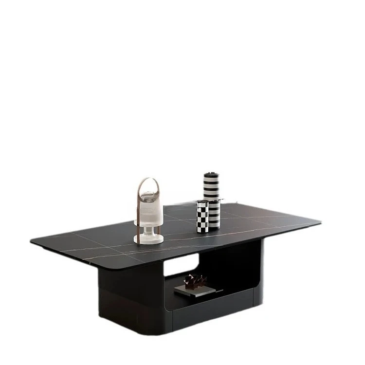 

Rectangular rock slab coffee table living room household dining table dual-purpose minimalist coffee table