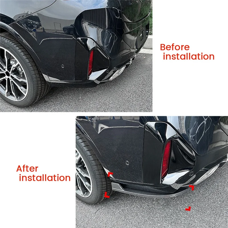 Pour BMW X4 G02 LCI M Sport 2022 + pare-chocs arrière lèvre Angle diffuseur séparateur becquet protecteur pièces en Fiber de carbone accessoires