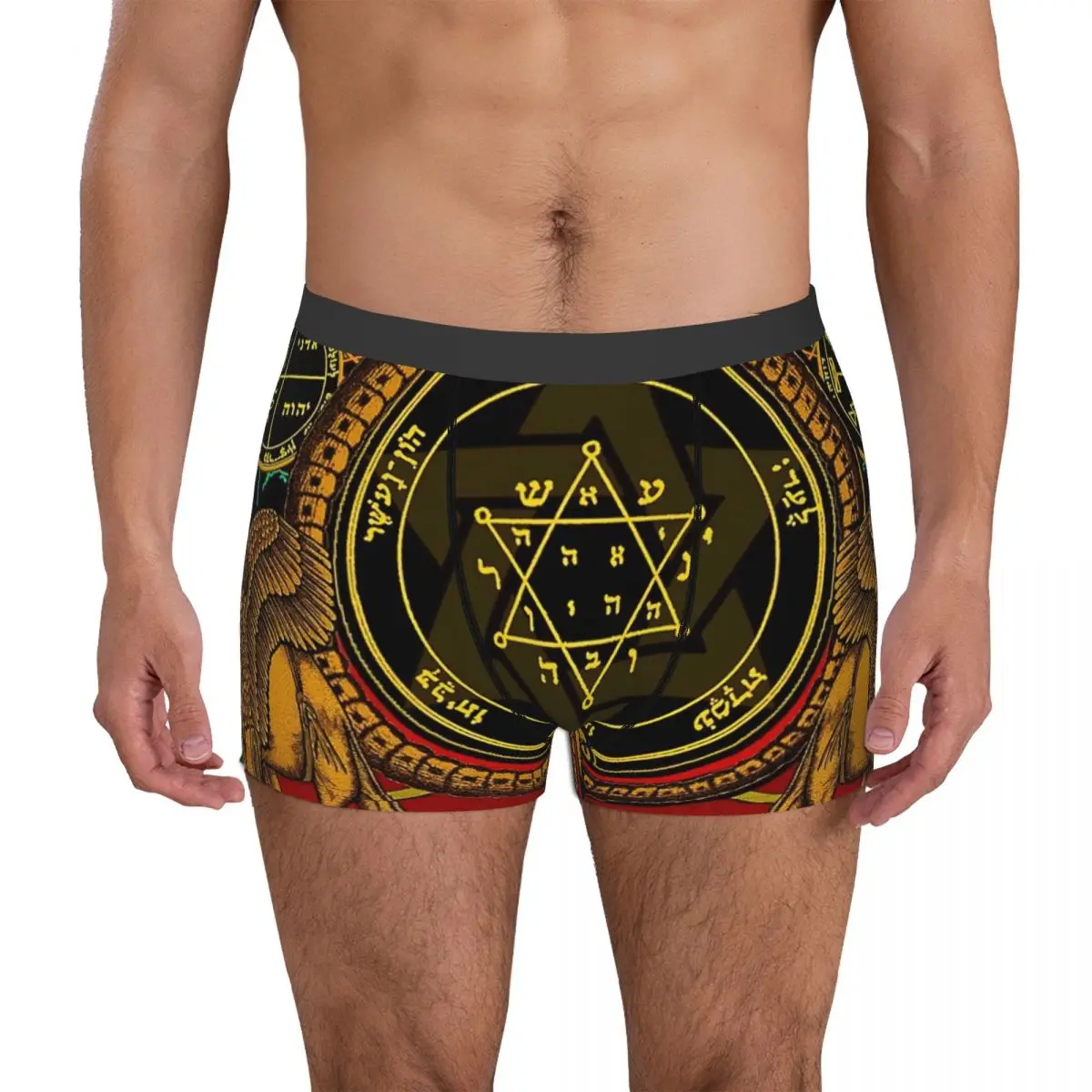 

SOLOMONS MAGIC Underpants Breathbale Panties Male Underwear Print Shorts Boxer Briefs