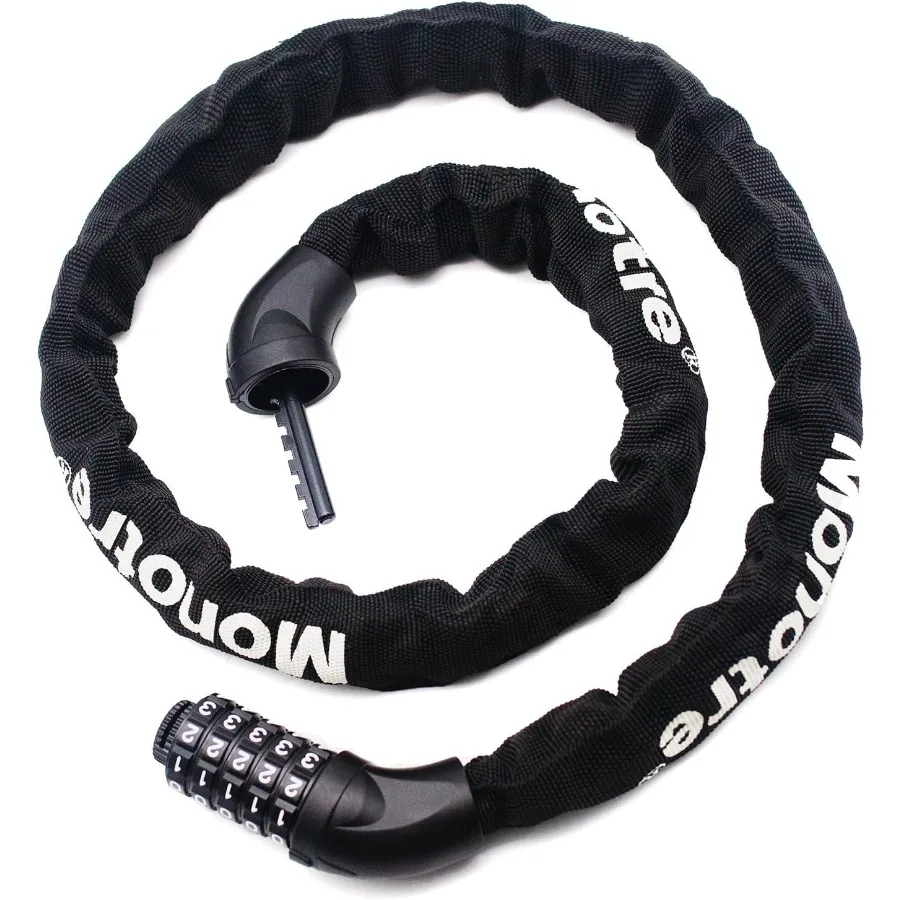 

5Digit Resettable Combination Heavy Duty AntiTheft Bike Chain Lock 3.9ft Long Keyless Security Bike Lock for Bicycles Scooters