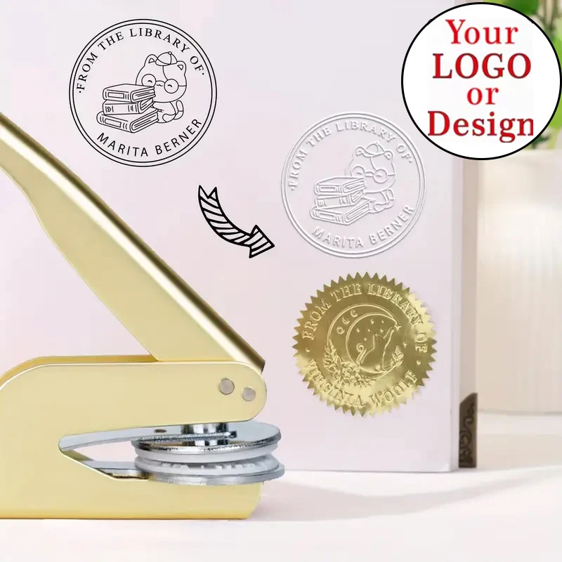 Wedding Embosser Stamp LOGO Custom Personalized Embossing Seal Customization for Letter Head Wedding Envelope Graduation Decor